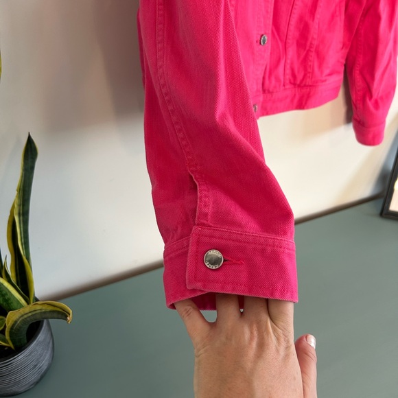 Chaps Pink Denim Jacket, Size Large in EUC - Picture 12 of 15
